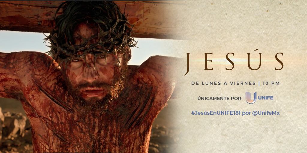 UnivMx's tweet photo. 🔴Sigue cada capítulo de esta historia. De lunes a viernes, a las 10 p. m., por el canal 8.3 de tu TV abierta. 
También puedes verla, vía streaming, a través de la página oficial de https://t.co/eyeepUOg93
#JesúsEnUNIFE181 https://t.co/ype5r8RiFg