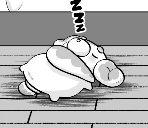 床に落ちもっち 