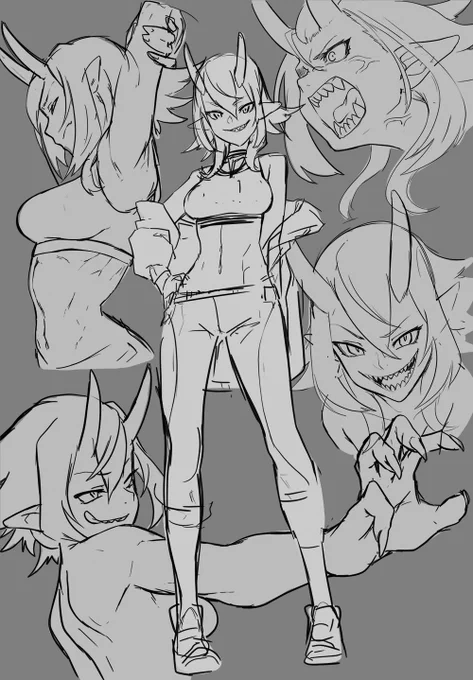 表情練習とかしてました。
こういうのサクサクっと描けるようになりたいのでもっと練習しなきゃです。 