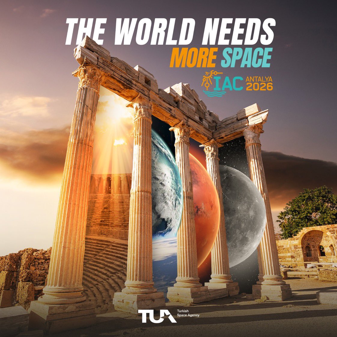 Türkiye to host world's largest #space congress in 2026: The scenic resort of Antalya on the Turkish Riviera will host the 77th International Astronautical Congress (IAC) in 2026  trtworld.com/turkiye/turkiy… #IAC2026 @AsgardiaSpace @Iac2023 #Asgardia