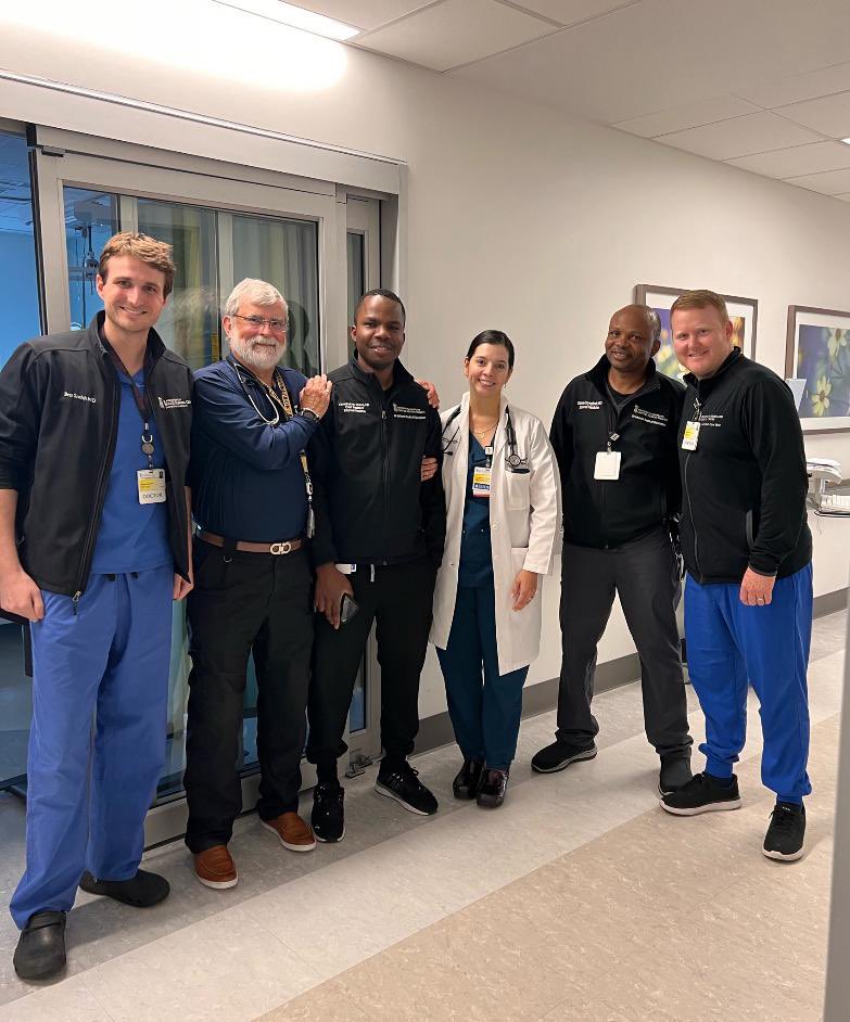 UMCapRegionIM's tweet photo. PGY1- Dr. Moncada-Gonzalez, PGY 2 Dr. Onyegbule and PGY3/Chief Dr. Okoro had a great time with our intensivists last month on ICU✨#stellarteam #IMproud #IMresidency https://t.co/Jyp41jkyAN
