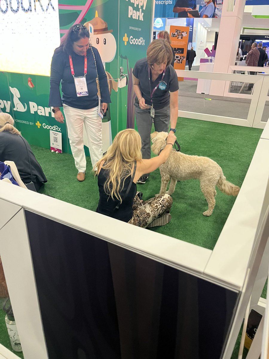 Spotted at #HLTH2023: a puppy park, a fortune teller and a grabber game. Health-based innovation and creativity in action!