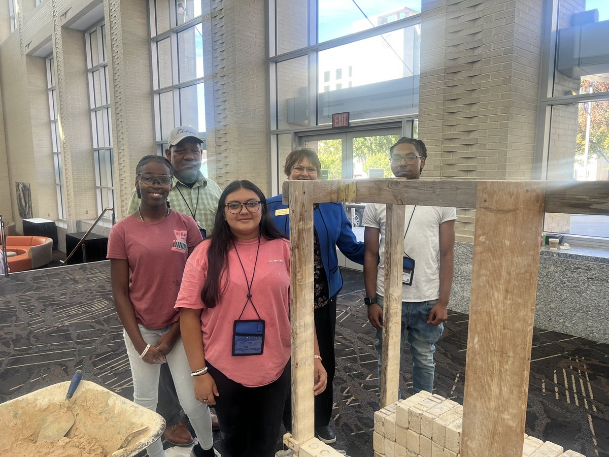 Watched Jasmine from JF Webb HS in Granville Co. show us the details of brick masonry!! Career and Technical Education at its best at the AIM Conference!