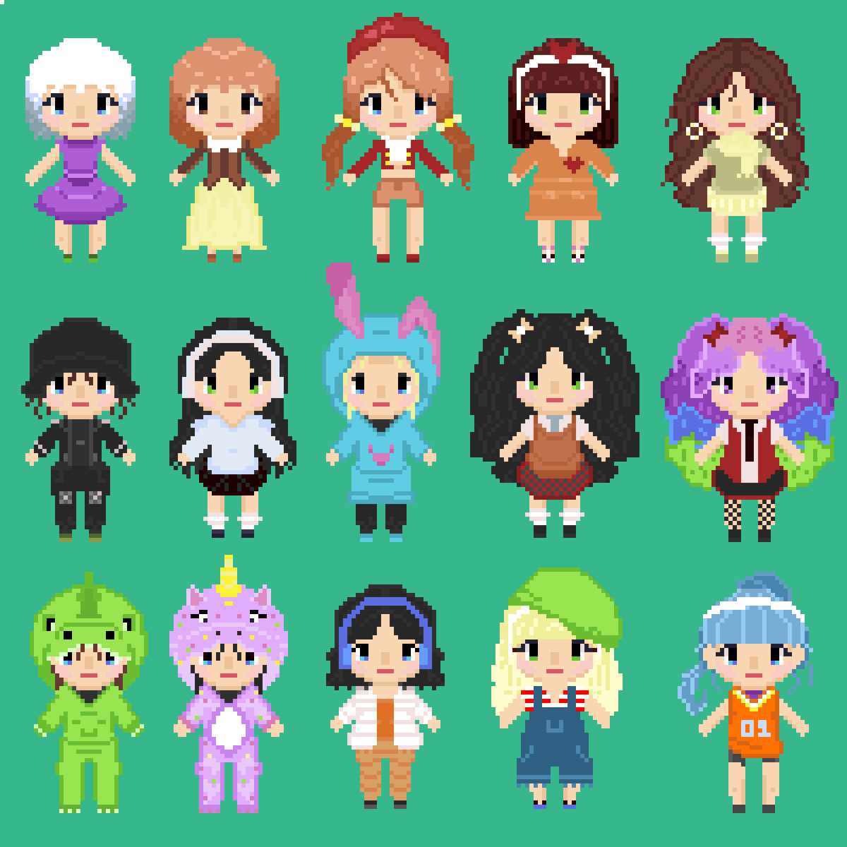 RominaKuber's tweet photo. Les dejo esta colección que he creado con #Aseprite! Cada una tiene su propio estilo y personalidad. 🎨💃
Espero que les guste!
#PixelArt #ArteDigital #Creatividad https://t.co/hIonBA6yCA
