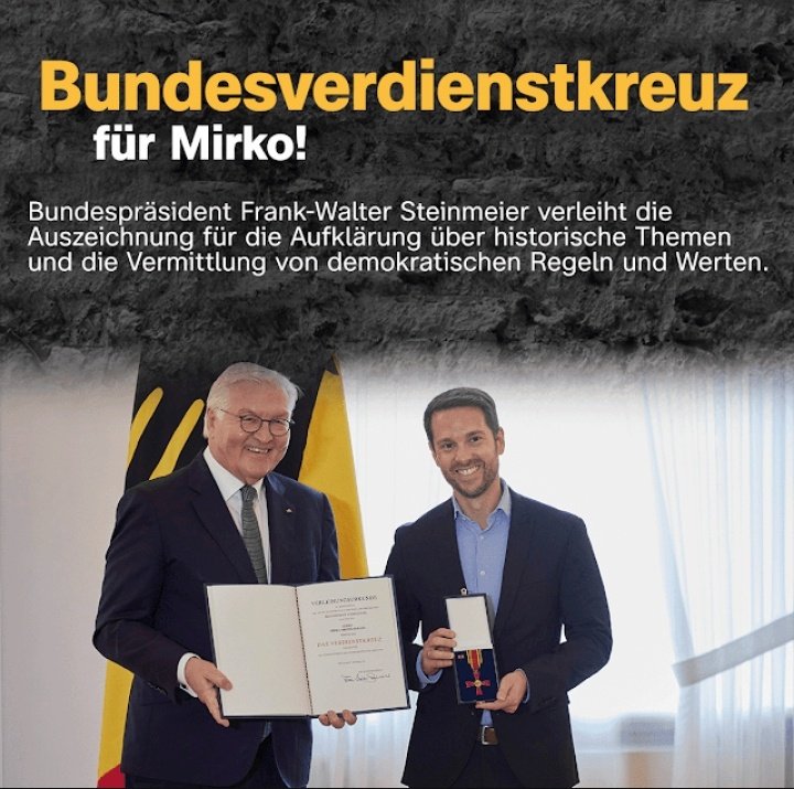 max_kirchi's tweet photo. Wie wild, einfach MrWissen2Go hat das Bundesverdienstkreuz als erste Person in den neuen Medien bekommen

Komplett verdient, glaub ohne ihn wären heute viele nicht so politisch engagiert und interessiert im Bereich Geschichte https://t.co/HmM2fYfOTr