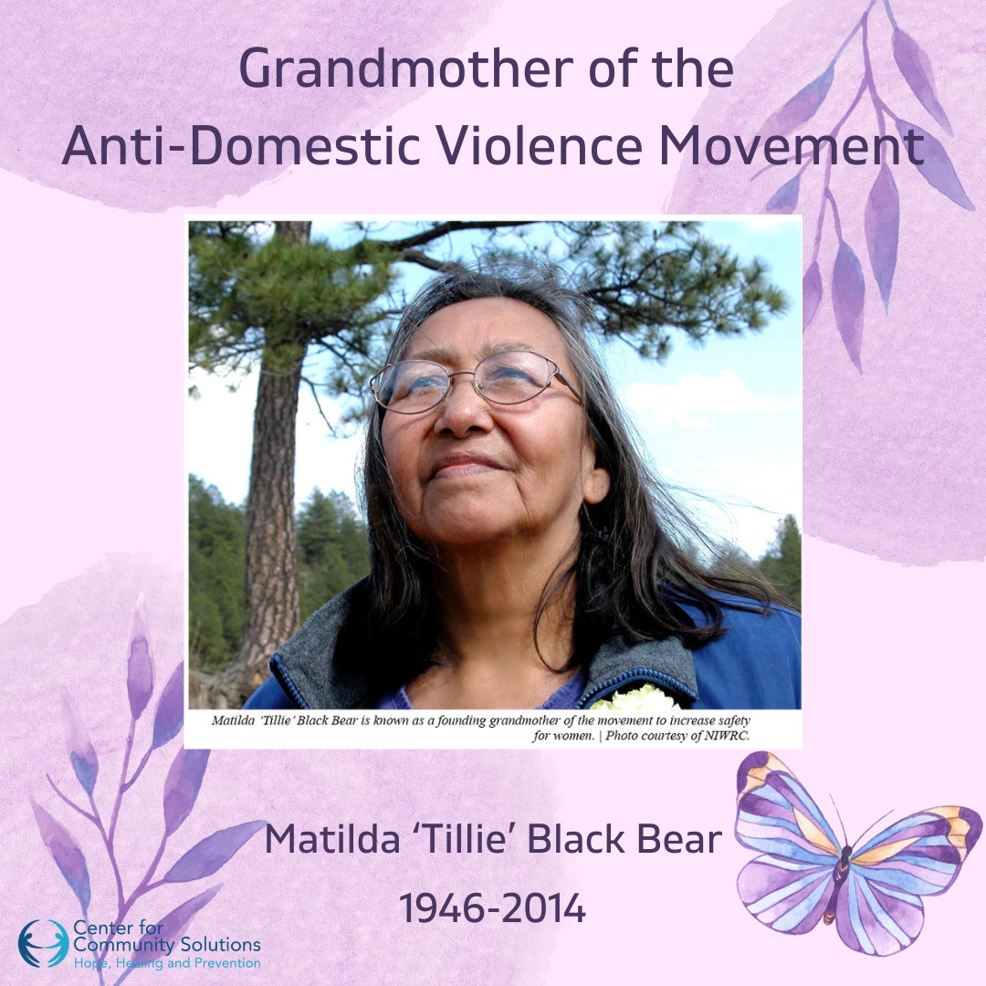 CCS_SD's tweet image. This Indigenous People&apos;s Day, we honor the life and legacy of Matilda &quot;Tillie&quot; Black Bear. In 1978, she spoke at the U.S. Civil Rights Symposium on Domestic Violence sharing the perspective and specific challenges Native women face.