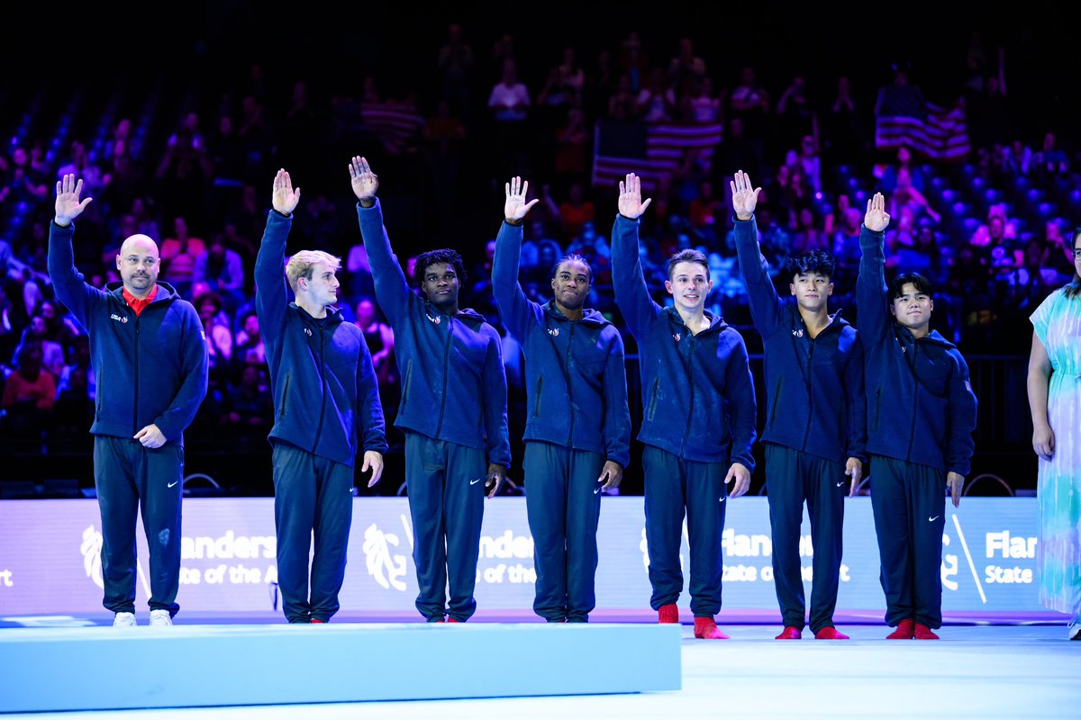 USAGym's tweet photo. Every single member of this Men’s World Championship Team is a current or recently graduated member of a college program in the US!

Men’s collegiate gymnastics matters! https://t.co/QNPErcSLEk