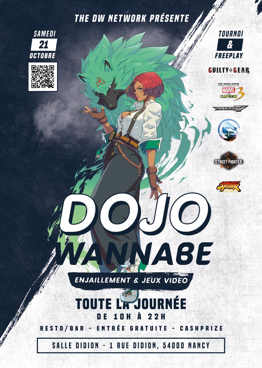 The_DW_Network's tweet photo. The DW Network présente, le Dojo Wannabe !

Un moment d'enjaillement et de jeux vidéo :
Gaming🎮
✅Tournoi
✅Freeplay
✅Cashprize

Enjaillement 💃
✅Restauration / Bar
✅DJ
✅Photos Souvenirs

Bonus
✅Entrée Gratuite
✅Toute la journée
✅Shifumi Masters

https://t.co/iWsKdFjNpH