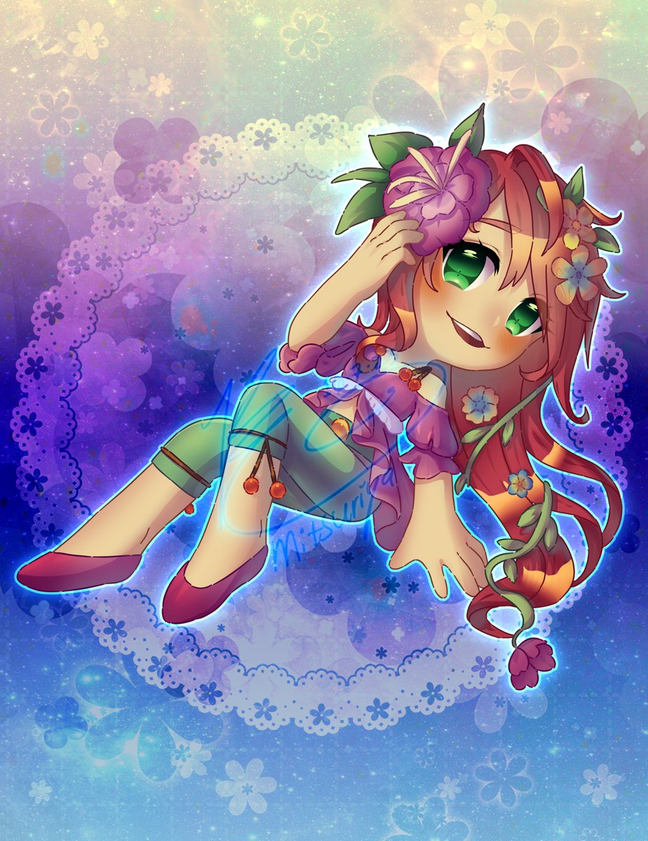 mitsuriya's tweet photo. Summer Flower girl selling as sticker on https://t.co/z82HdmItL3
#redbubbleshop #chibiart #Stickers #AnimeArt https://t.co/nQTuAVeUjE