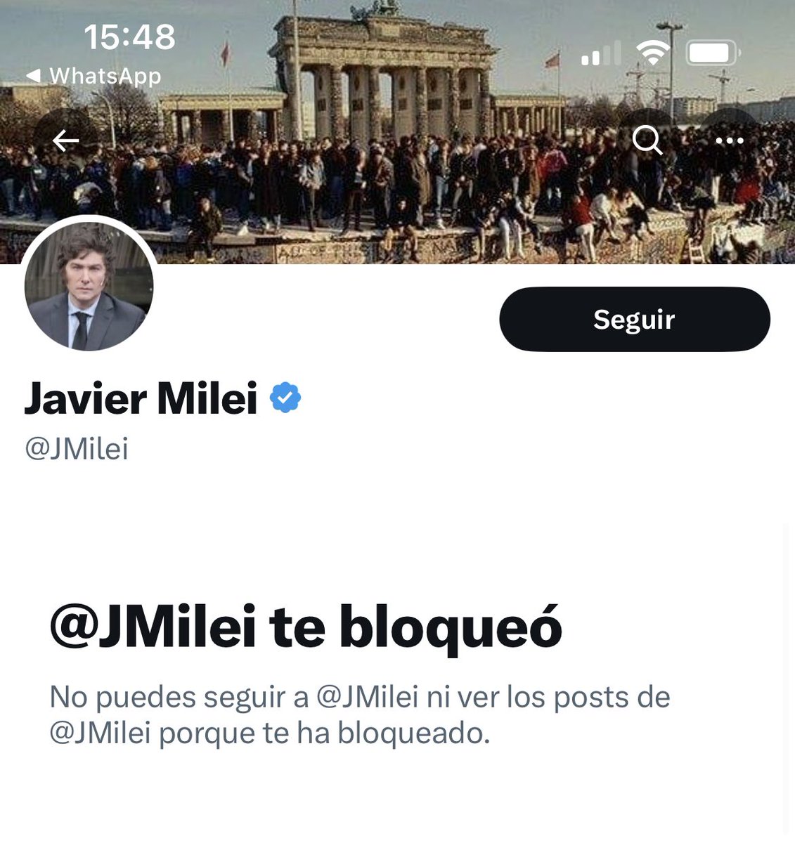 hebesil's tweet photo. La Libertad No Avanza con tanto bloqueo! Qué pasó Javier? https://t.co/OzbxD86EDR
