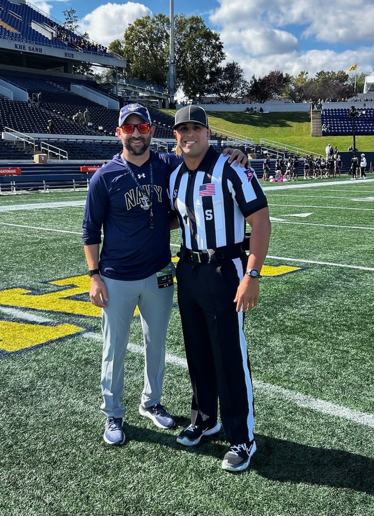 Two Ram alumni repping NHS at Navy - North Texas game.

Jimmy Kiritsy (2004) and Jon Zenquis (2005) at Navy - Marine Corps Stadium this weekend.
