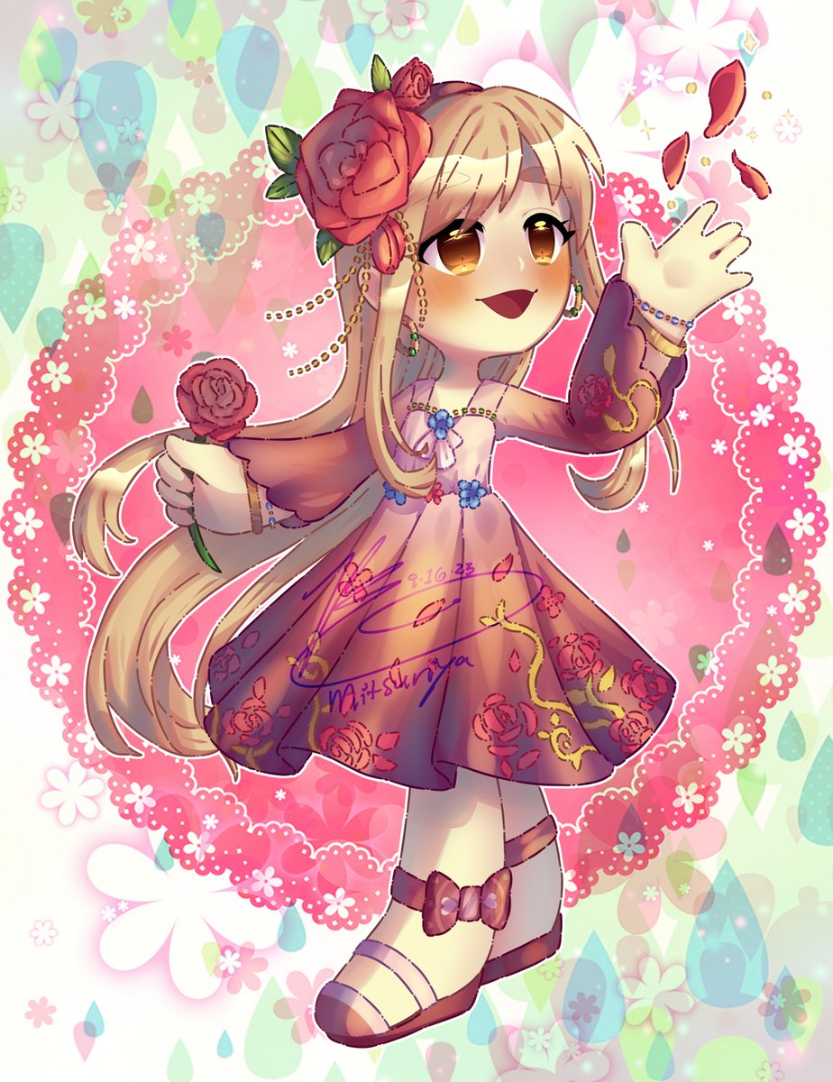 mitsuriya's tweet photo. Chibi Caramel Rose Flower Girl selling as sticker on https://t.co/z82HdmHVVv
#redbubbleshop #chibiart #Stickers #AnimeArt https://t.co/rSO2ZXQFW5