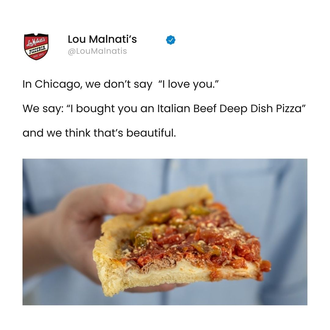 TastesofChicago's tweet photo. It's a Chicago kind of love ❤️
#italianbeefdeepdish #LouMalnatisxPortillos https://t.co/dxcahTWEYI