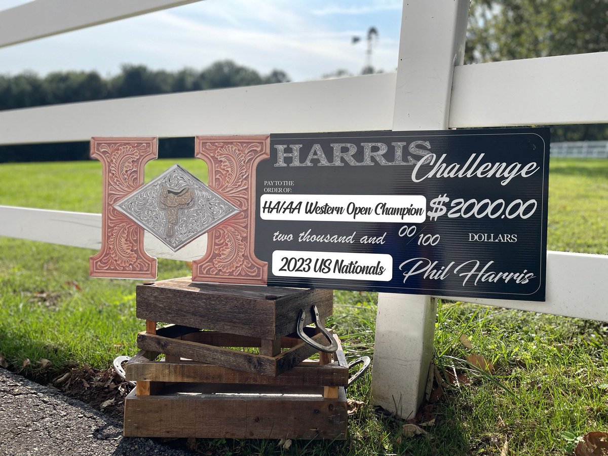 HarrisLeather's tweet photo. Super excited to award the Harris Challenge bonus check at the 2023 US Arabian Nationals! If the winning rider of HA/AA Western Open is showing in a Harris saddle, they will win an additional $2,000!

For more information, visit https://t.co/XexqXQHF40 https://t.co/6pt9QbGUkf