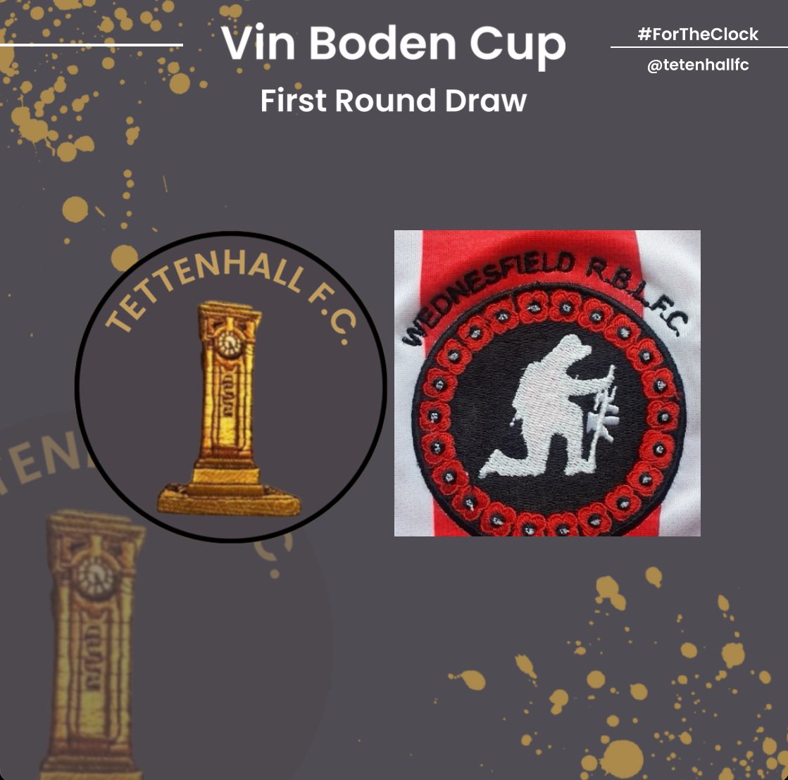 tettenhallfc's tweet photo. π 2023 VinBoden Cup
We will host Wednesfield RBL in the first round of our defence of the VinBoden Cup.
π Date and times to be confirmed closer to the time.
#TettenhallFC | #ForTheClock https://t.co/ajVz27PoCp