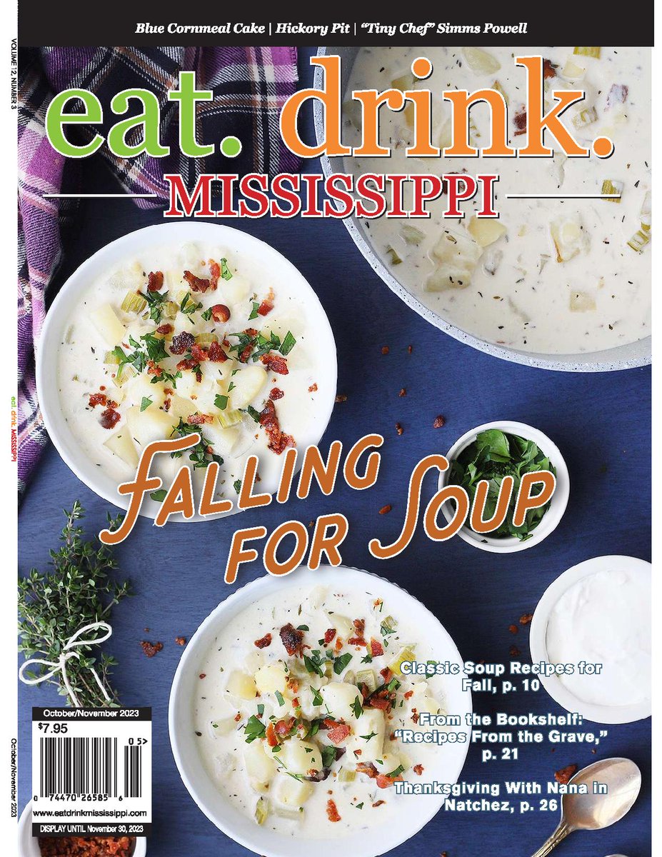 Happy fall, y'all! Our October/November issue is full of delicious soups to keep you warm and just perfect for fall.  Click the link below to check out our digital copy.  

eatdrinkmississippi.com/copy-of-curren…