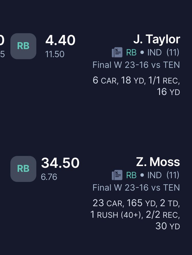 FSL_Jerry's tweet photo. @andyholloway someone in our league started both moss and taylor and it just might get them the dub this week https://t.co/PLWCvFDOij