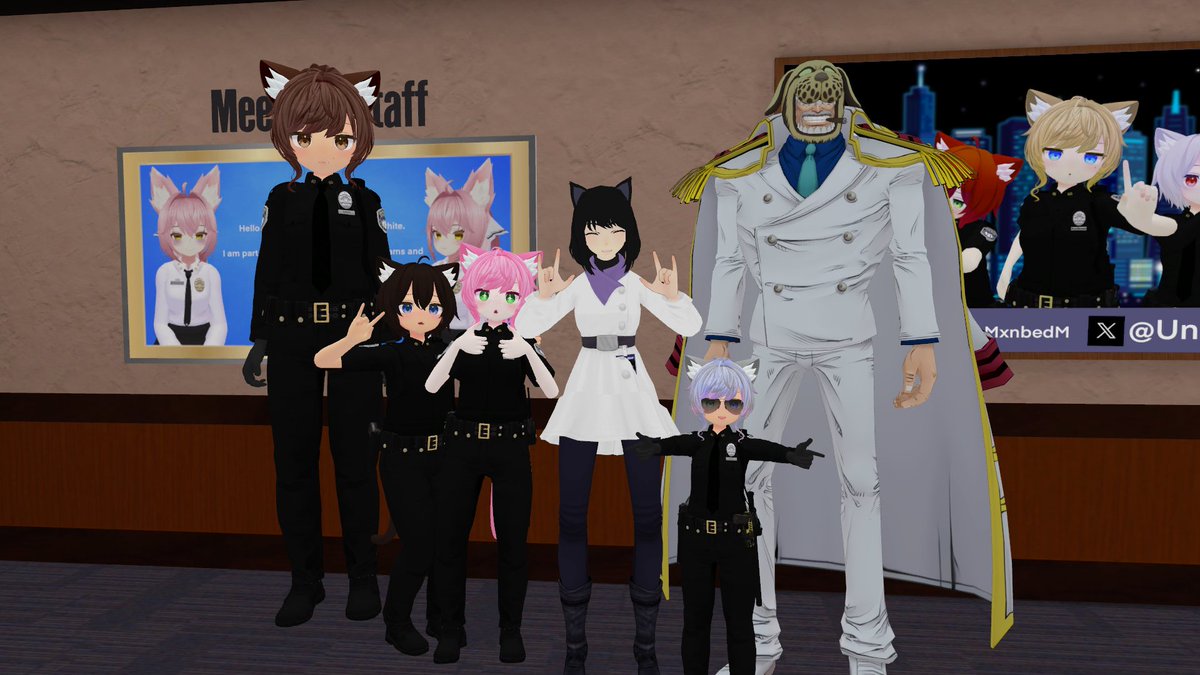 UnitedPoliceVR's tweet photo. Our UPD officers got meet @RayisDeaf1 . Thank you so much for visiting our station ❤️We hope you enjoyed your stay. 

#vrchat #UnitedPoliceVr https://t.co/YtAIu6iE6k