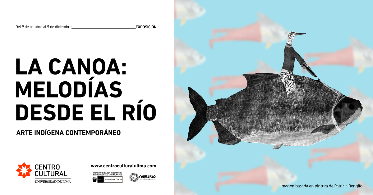udelima's tweet photo. #CCUL Visita la exposición “La canoa: melodías desde el río” genera un espacio de debate y diálogo sobre el presente y el futuro del arte indígena contemporáneo, además de explorar los caminos para su consolidación en el amplio espectro del arte actual. Descubre las 56 pinturas de artistas indígenas pertenecientes a cinco culturas: awajún y wampís, ashaninka, harakbut, shipibo, uitoto áimenɨ y uitoto murui.
https://t.co/Ph64j5nW7f