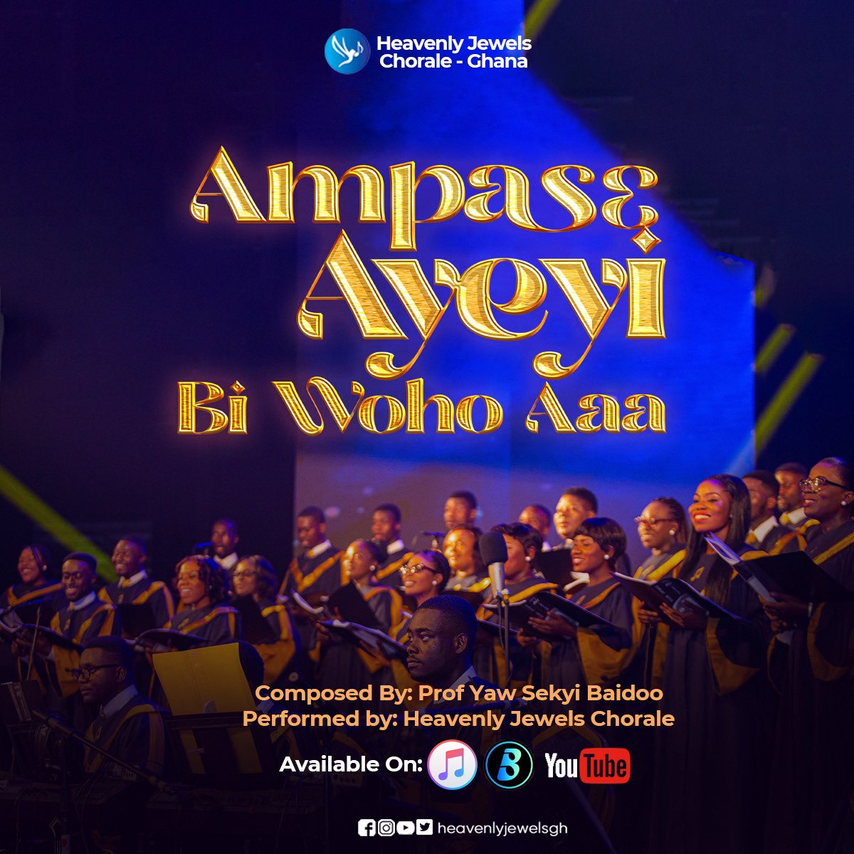 ChoraleJewels's tweet photo. Indeed There’s praise, 
Composed by: the legendary Prof Yaw Sekyi Baidoo 
Performed by: The Enchanting HEAVENLY JEWELS CHORALE. 
releasing on FRIDAY: 13th October 2023 
Time: 7pm sharp 

On all musical platforms.

#5th anniversary 
#HJC https://t.co/2toJMKl3qx