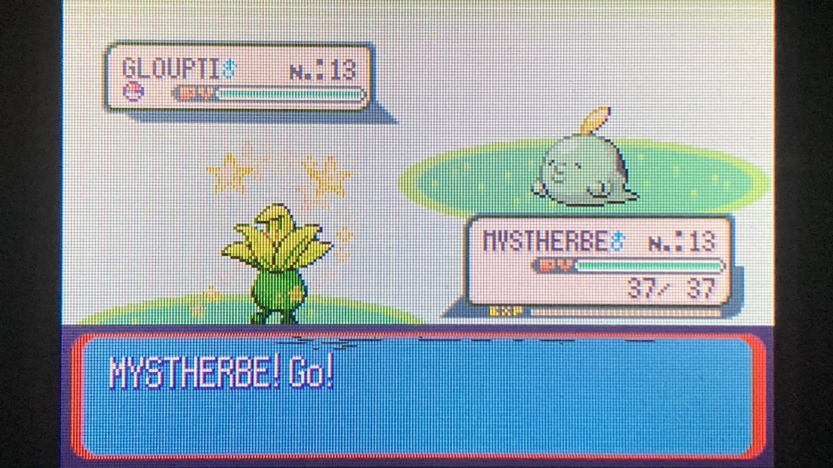 [219✨] Mystherbe shiny #2 phase 5 pour Posipi sur la route 110 enfin après 49434 RE’s (littéralement). Content de finir cette phase. 
#shiny #ShinyPokemon