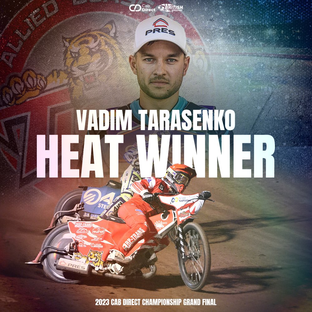 🚨 𝗨𝗣𝗗𝗔𝗧𝗘 | 🏁
🏆 Championship Grand Final 1st Leg
🏟 Ashfield Stadium

Heat 4:
Tarasenko, Worrall, Thompson, Pijper.

🔴 𝗧𝗜𝗚𝗘𝗥𝗦 1️⃣7️⃣-7️⃣ 𝗣𝗜𝗥𝗔𝗧𝗘𝗦 ☠️

📺 𝙒𝘼𝙏𝘾𝙃  👉 bit.ly/bsnfinal1 
#️⃣ #britishspeedway🇬🇧