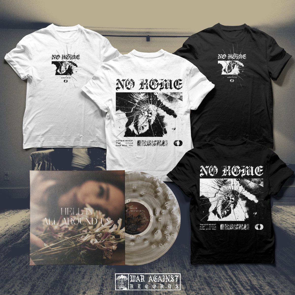 12" vinyl pre-orders for 'Hell Is All Around Us' by <a href="/NoHomeWa/">No Home</a>  are now live on our site. Expected to ship early December. T-shirt and bundle deal also available. Link below.
waragainstrecords.com/store