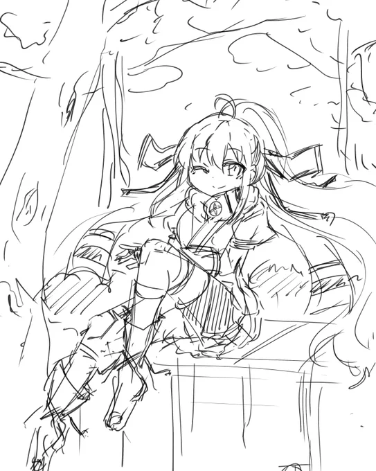 ラフ:オリキャラのシエナ🥷 