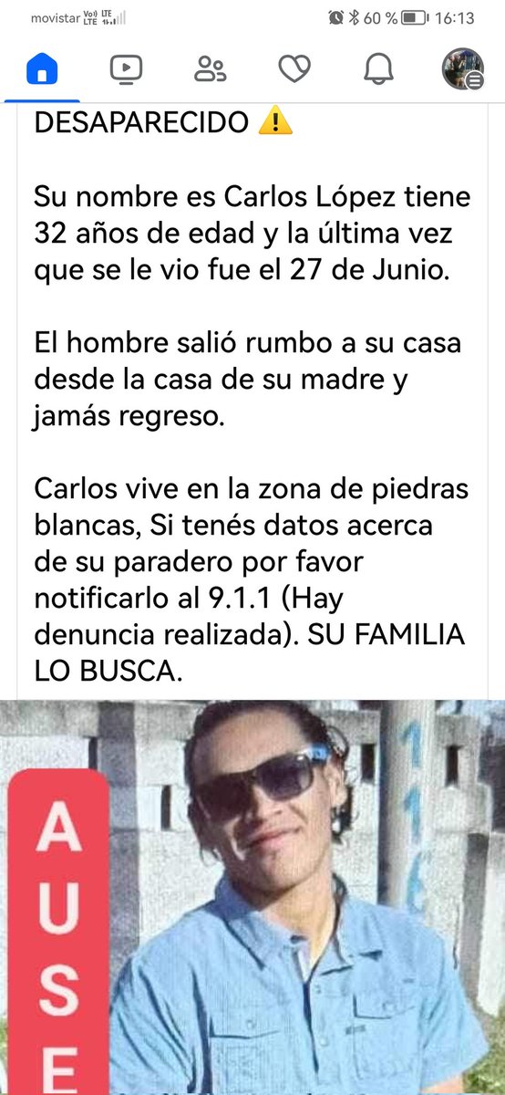 rossy4241's tweet photo. El es mi cuñado, esta ausente desde junio, parece que se lo trago la maldita tierra, es consumidor pero nunca se ausenta tanto tiempo, si alguien lo ve lo vio o lo llegara a ver por favor escribirme 095679854, si pueden dar Rt gracias https://t.co/xawoMWkviF