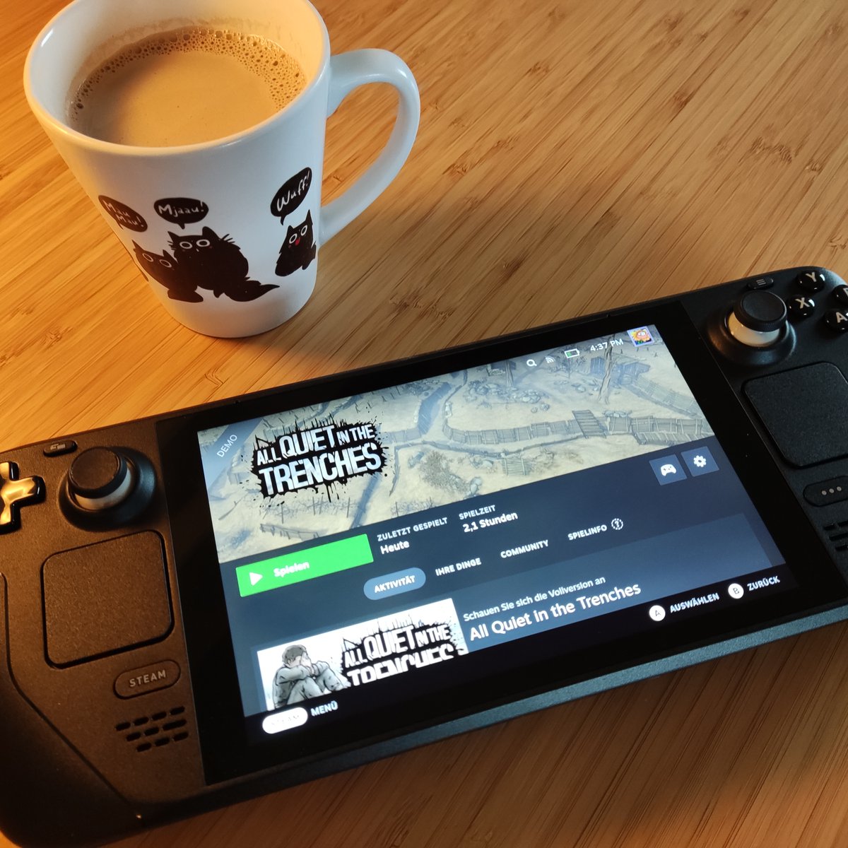 Our free demo for All Quiet in the Trenches is live on Steam! s.team/a/863500

If your weather is as ugly as ours, grab yourself a nice cup of cocoa (or coffee, or tea, every drink is allowed) and enjoy the demo!