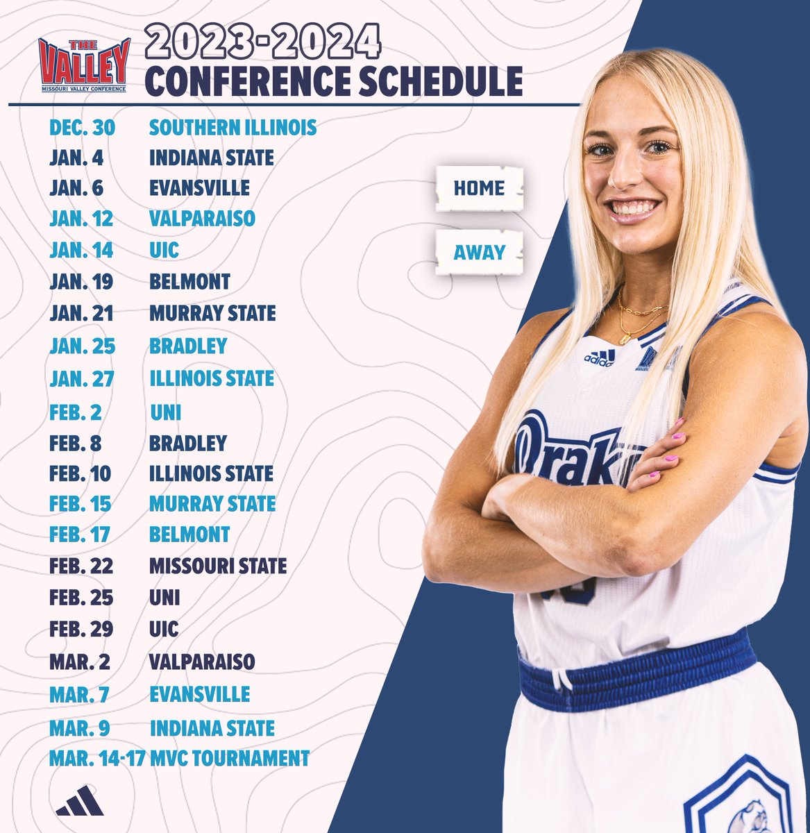 🚨 𝐒𝐂𝐇𝐄𝐃𝐔𝐋𝐄 𝐀𝐍𝐍𝐎𝐔𝐍𝐂𝐄𝐌𝐄𝐍𝐓 🚨

Our 2⃣0⃣2⃣3⃣-2⃣4⃣ MVC schedule has arrived ‼️

🏀🗓️📰 bit.ly/46JnizQ

#DSMHometownTeam | #BeBlue