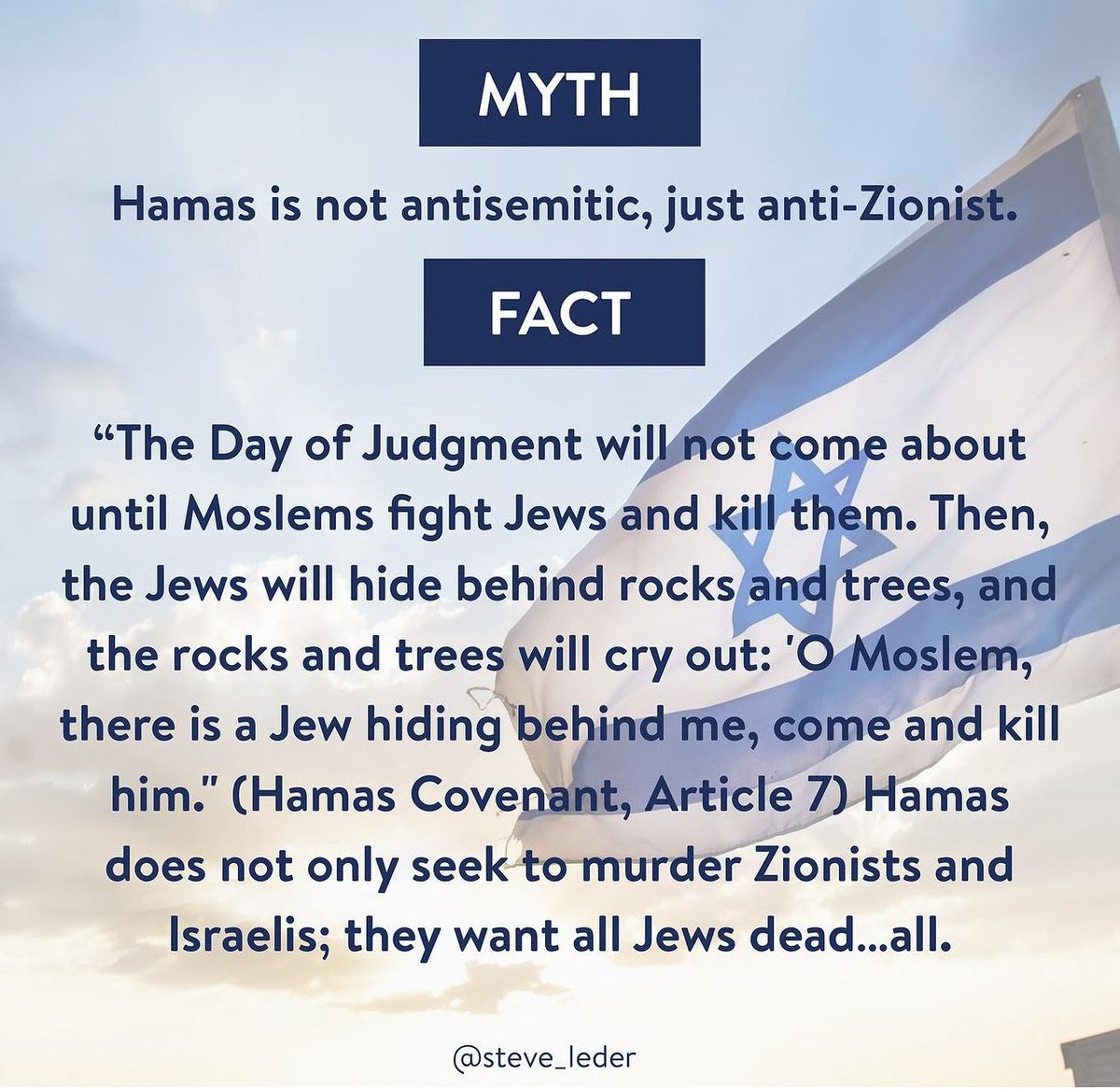 I know many of my friends are trying to better understand what is happening in Israel. Rabbi Steve Leder breaks down some myths that are circulating and provides the facts. Please read and share ⬇️.
