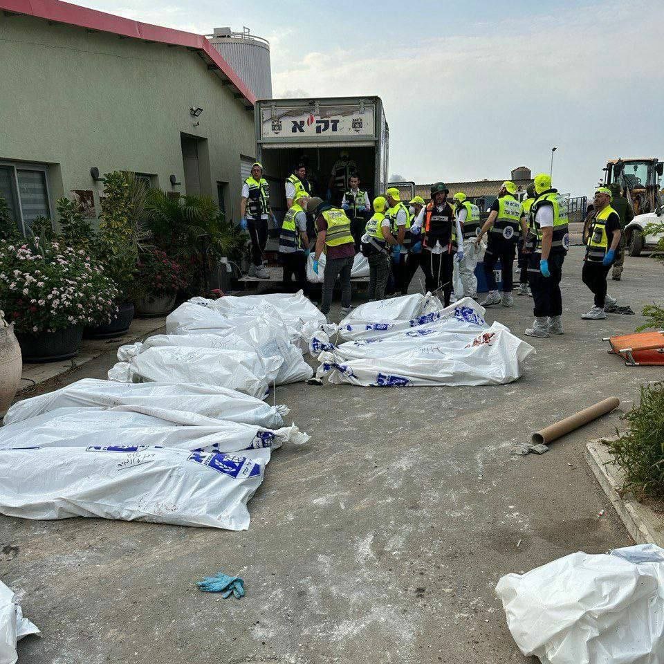 108 bodies discovered in Kibbutz Be’eri: women, children, entire families. That’s 10% of the town’s residents. Let the world know.