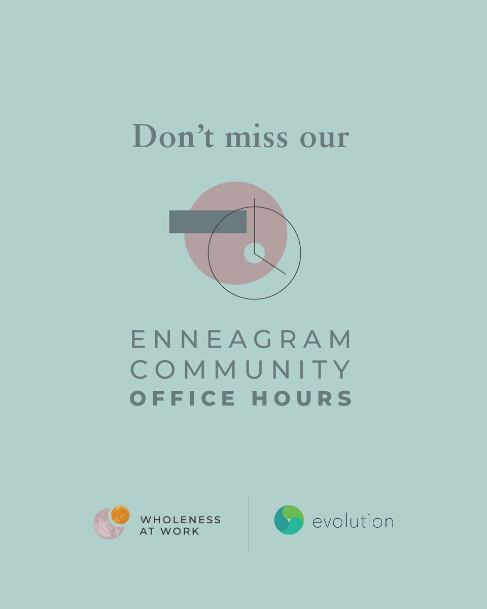 wholeatwork's tweet photo. Only a few more days until our FREE Enneagram Community Office Hours Event led by Erin Rocchio!

DATE 10/12, 12-1 p.m PT. Registration is free!
https://t.co/jv8B7dcjfn https://t.co/isynyxxV5Q
