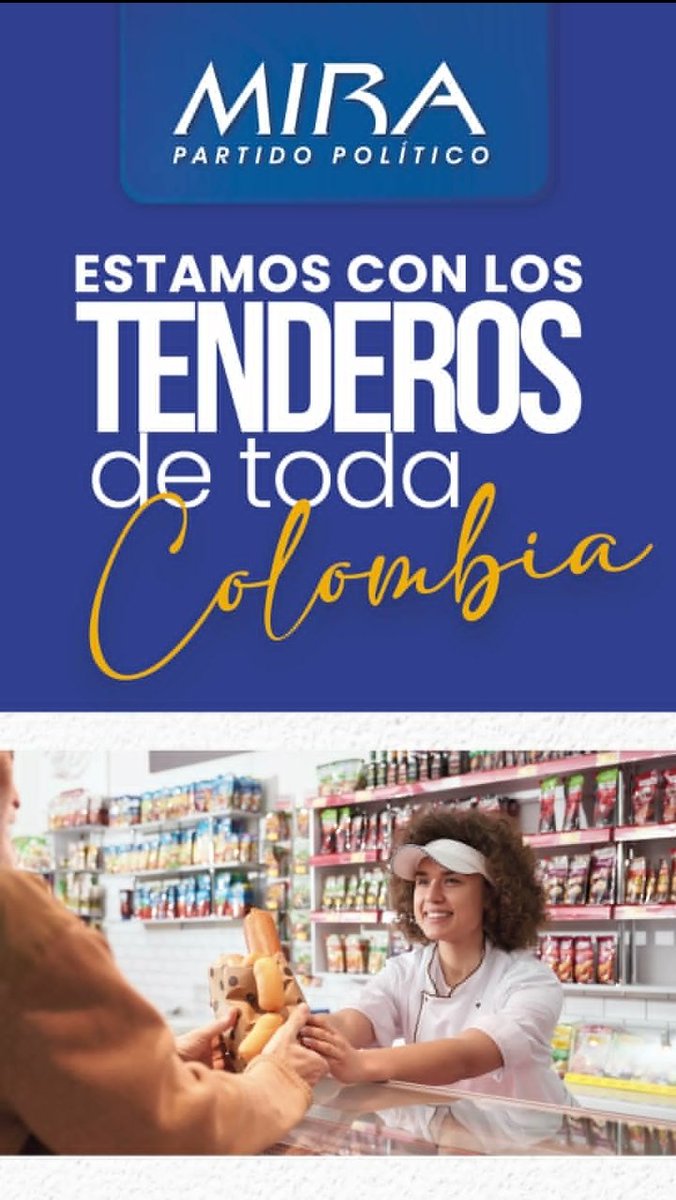 El Proyecto de Ley 013 de 2023 busca incluir a las tiendas y panaderías en los programas de promoción y acompañamiento a microempresas #MIRAconLosTenderos <a href="/PartidoMIRA/">Partido MIRA</a> <a href="/AnaPaolaAgudelo/">AnaPaolaAgudelo</a>
