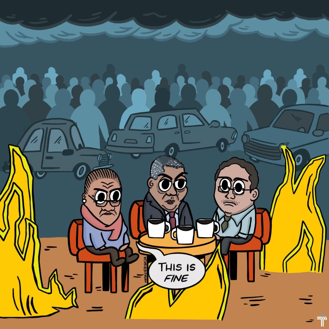 #ParoNacionalIndefinindo 📣

#Ilustración | En las calles, se exige justicia y democracia. El clamor popular no cede hasta que los funcionarios corruptos renuncien y la nación avance hacia un futuro mejor. 

Mientras tanto...