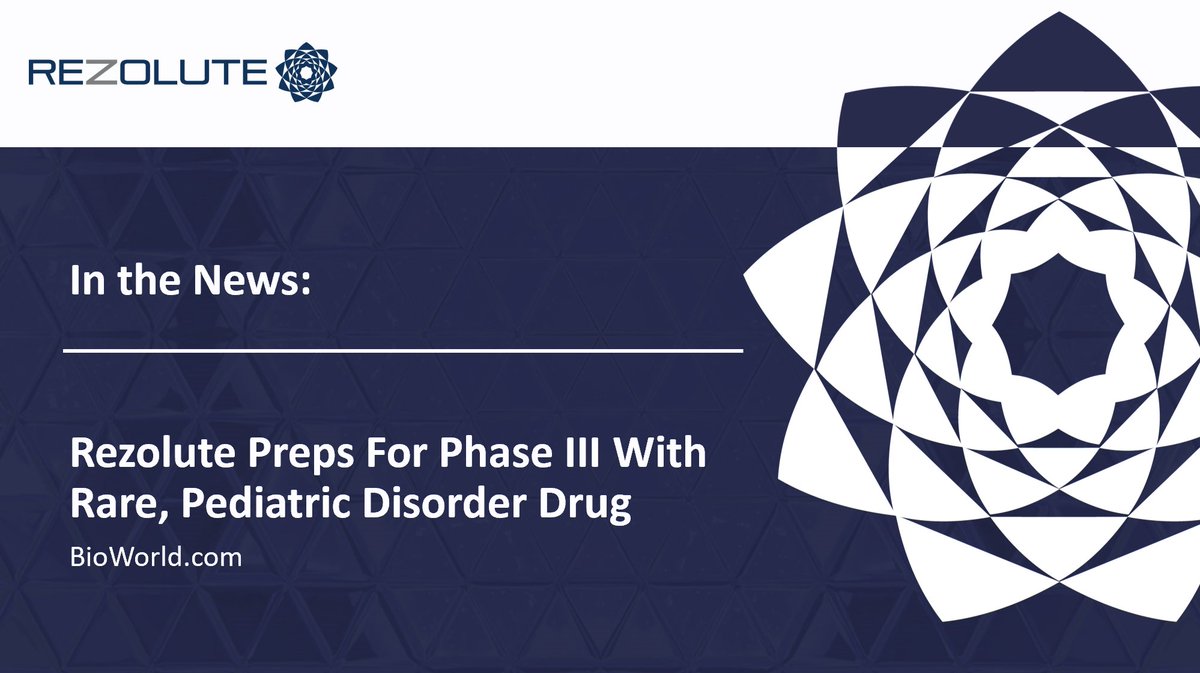 Rezolute's transformative therapies, #RZ358 for #CongenitalHyperinsulinism and #RZ402, an oral #PlasmaKallikreinInhibitor for #DME (#DiabeticMacularEdema) were recently featured in BioWorld - read the full article at the link below: bioworld.com/articles/70154…