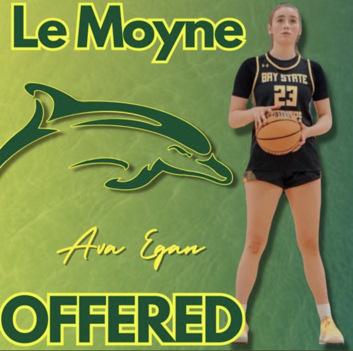 After a great conversation, thank you @CoachMaryG and the entire coaching staff for the offer @LeMoyneWBB. Appreciate this amazing opportunity! 💚💛 @BayStateJags @DXSF_GBBall @LaurieBollin