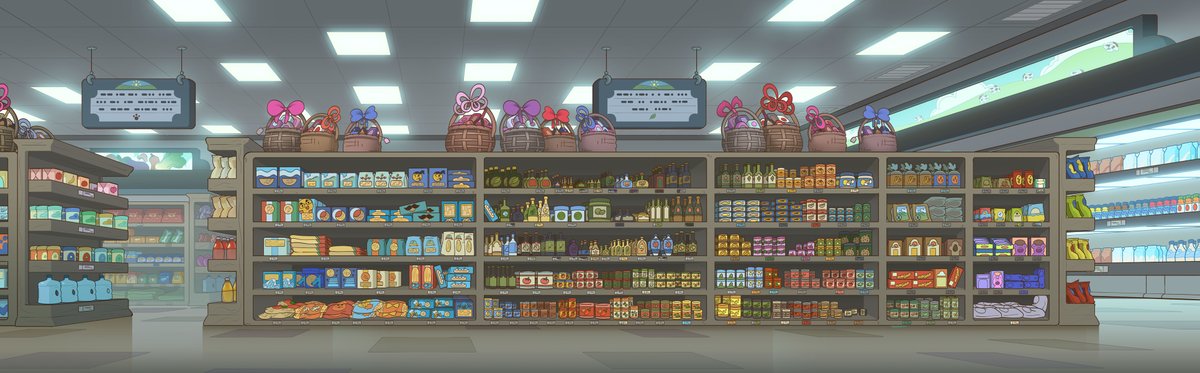 This huge background from "Grocery Store Friend" was designed by <a href="/jasminblooming/">jasmin</a> (who is amazing!) and was painted by <a href="/AmyQHuang/">⭐️Amy Huang ⭐️</a> (also amazing!) - they both brought so much to the series!