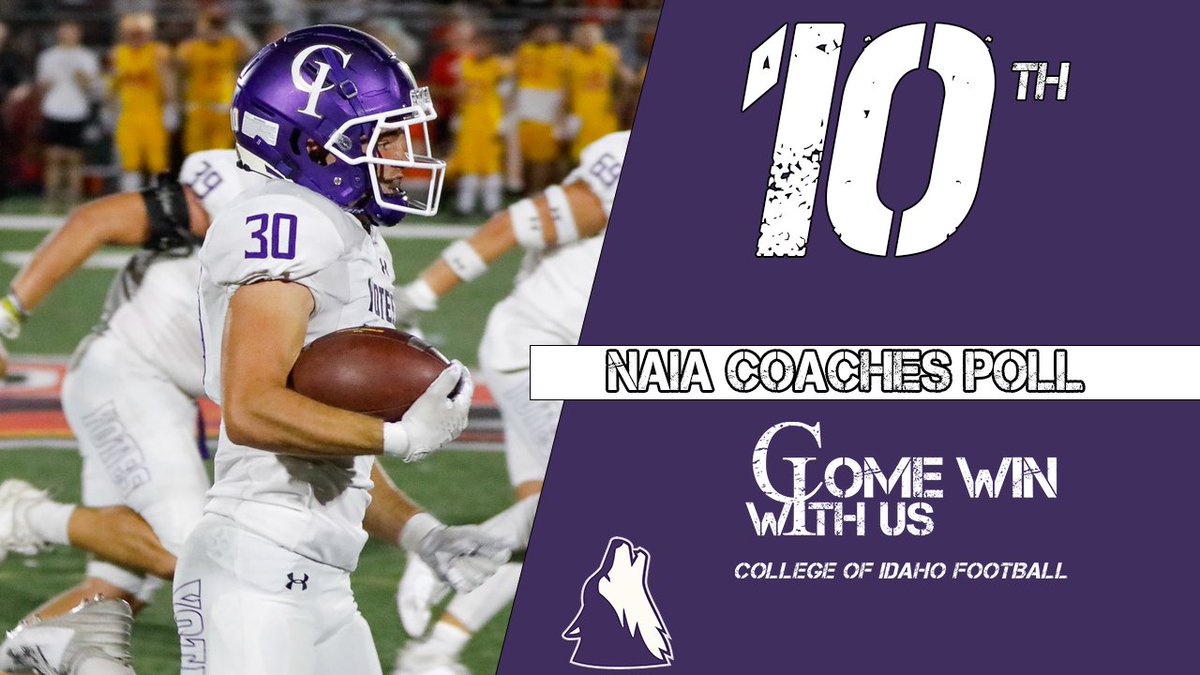 FB | <a href="/YotesFootball/">College of Idaho Football</a> moves up to No. 10 in the latest NAIA poll! #ComeWinWithUs