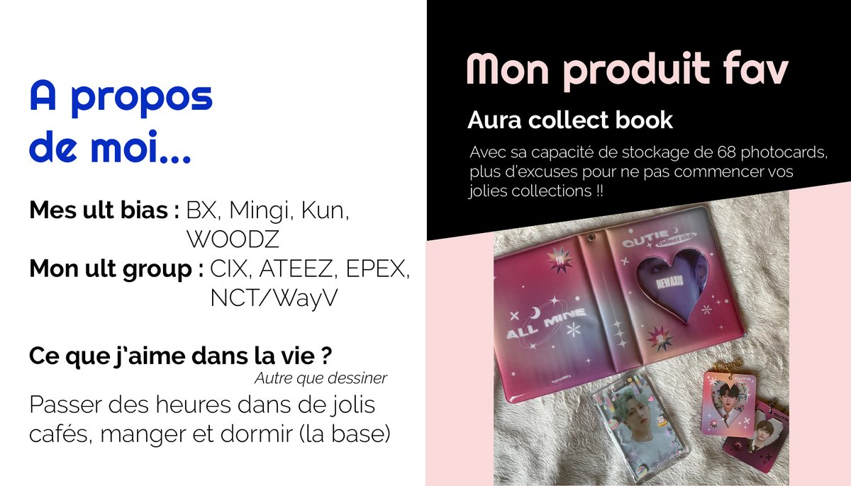 KpopUpFr's tweet photo. Et pour le 8ème et dernier stand, @agrumestudio 💛

K-pop'Up! #1 à #ClermontFerrand, les 3 et 4 novembre 2023 💙
Plus d'infos sur https://t.co/u06X31Pbhm 🩷

#kpop #kpopfrance #cix #collectbook https://t.co/DMxRkpZZmd