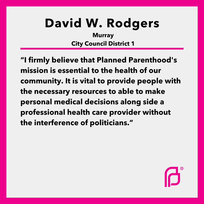 ppacutah's tweet photo. Planned Parenthood Action Council is excited to announce our endorsed candidates running in Murray for 2023!
@davidrodgers369
#Utah #UtahElection #UtahCandidates #utleg https://t.co/BOw5RHivxB