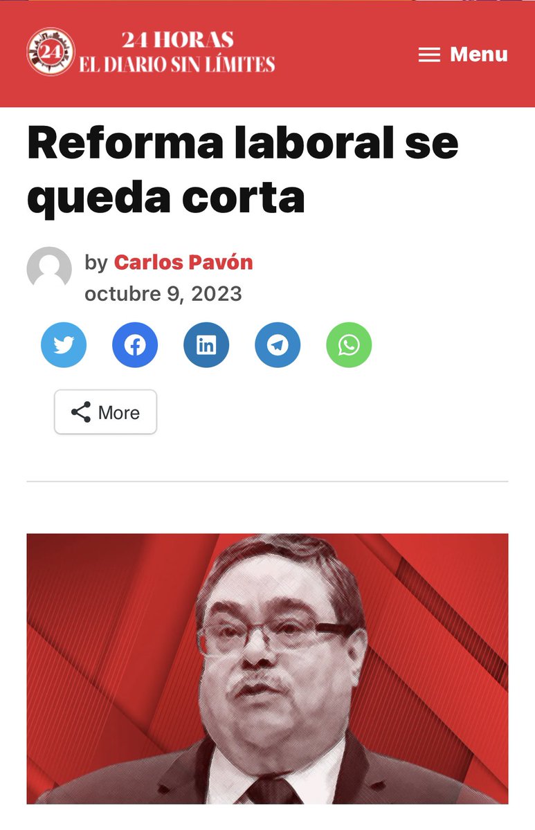 Frenteseccio62's tweet photo. 📰 Hace un año se terminó de implementar la reforma laboral en todo el país y nadie más que los trabajadores que vivimos a diario sus efectos podemos hacer un balance real.
https://t.co/c7QjKZ5qr9
#laborar #trabajo #utilidades #minero #minería #sindical #gobierno
@CarlosPavonC https://t.co/wbA20FJdjs