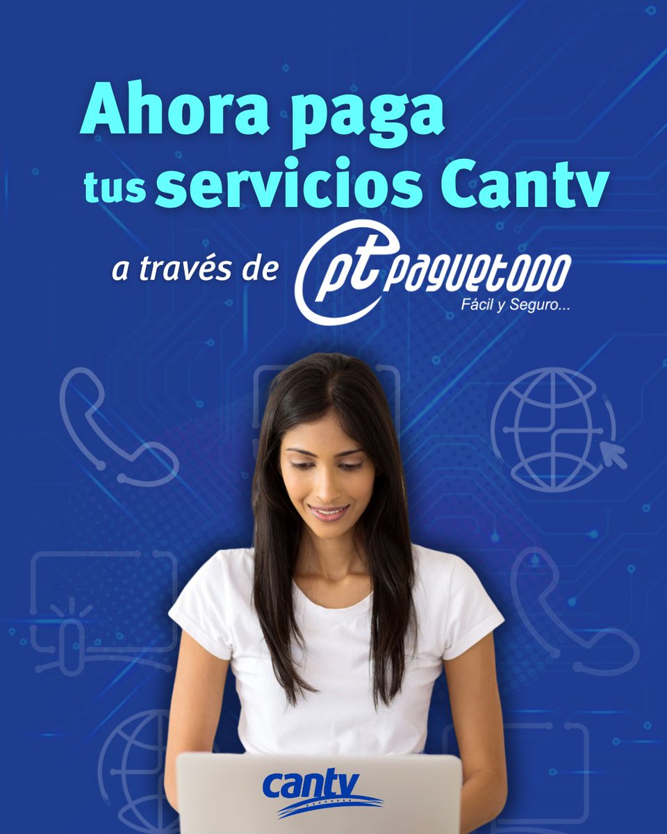 salaprensaCantv's tweet photo. #9Oct Ahora puedes realizar el pago de tus servicios Cantv de forma fácil y rápida a través de #Paguetodo✅ 

Sigue los pasos y paga tu factura a tiempo. Evita la suspensión. Mantenerte conectado también depende de ti. https://t.co/ZlVlW4lDIf