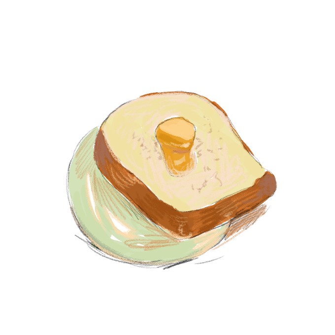 「bread fried egg」 illustration images(Latest)｜3pages