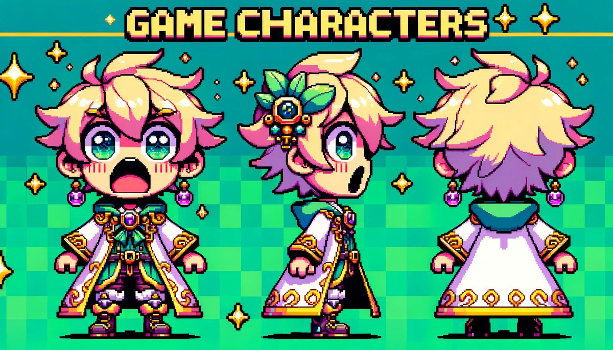 ProperPrompter's tweet photo. Game character turnarounds can be made in seconds thanks to DALL-E 3.

It can generate front, side, and back views all at the same time.

Here's how to do it: