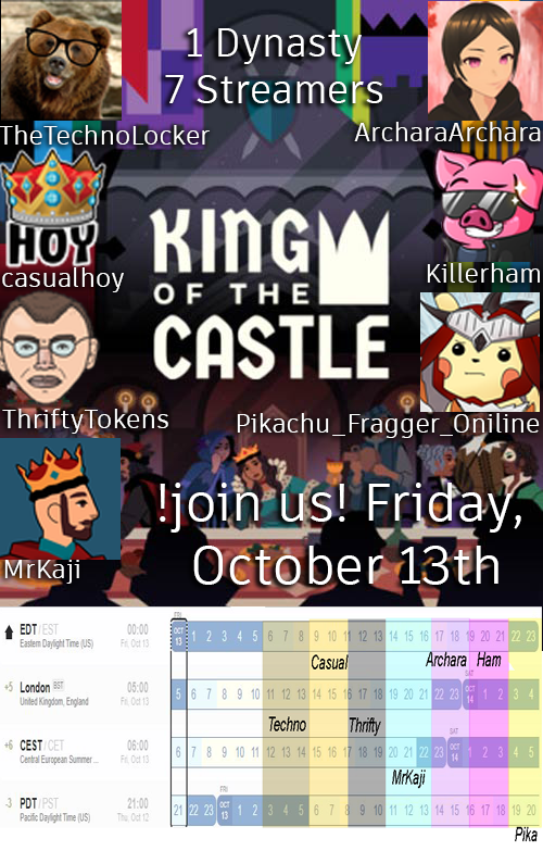 ArcharaArch's tweet photo. This Friday the 13th @TheTechnoLocker  @HoyCasual  @Thrifty_Tokens  @ItsMrKaji  @Killerham_  @HinataKagura  and I will be streaming 1 Dynasty 7 Streamers on @kotc_game ! Starting with TechnoLocker at 3am PDT/6am EDT/11am BST/12pm CEST. We hope to see yall there! https://t.co/JC0zWQy2O0