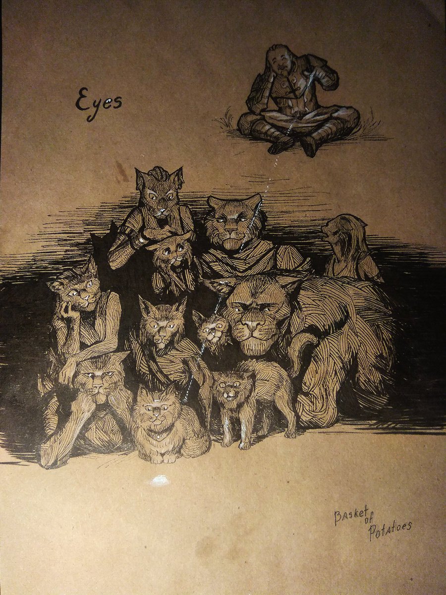 Azandar is conducting research to see how the “luminous point” affects Khajiit in the same way as it does on ordinary cats. Found a crowd, having fun :3 #inktober #inktober2023 #Azandar #TESOctober #TESOctober2023 #ESOFam @TESOnline