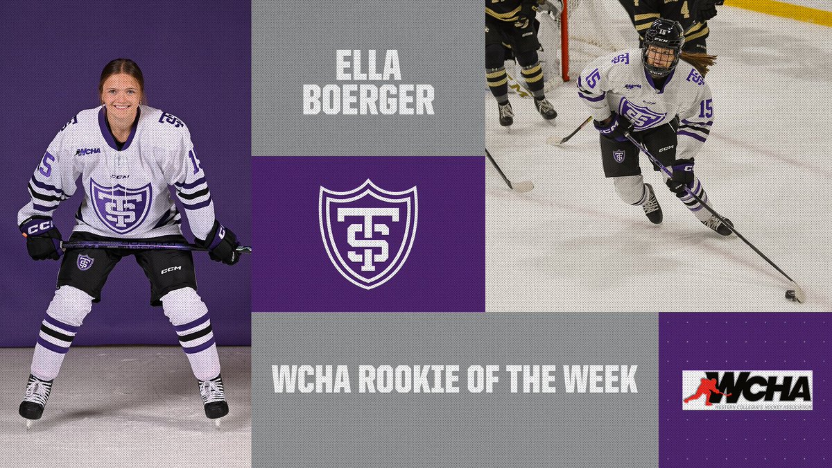 TommieWHockey's tweet photo. A 5⃣-point weekend for our WCHA Rookie of the Week!

Congrats @BoergerElla 👏

📰: https://t.co/IuAkNsFSwr

#RollToms https://t.co/Rj4hBPdTCp