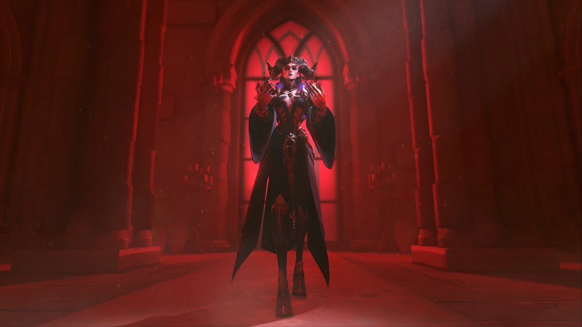 PlayOverwatch's tweet photo. Lilith Moira welcomes you all 🥀

Play Trials of Sanctuary when Season 7: Rise of Darkness launches tomorrow 🧟 https://t.co/uxuB4xuo0f